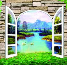 TRANH 3D CỬA SỔ