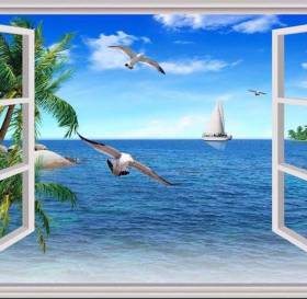 TRANH 3D CỬA SỔ